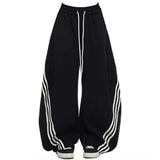 Boogzel Apparel 90's Side Stripe Baggy Sweatpants, view 2