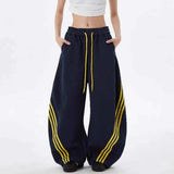 Boogzel Apparel 90's Side Stripe Baggy Sweatpants, view 3