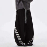 Boogzel Apparel 90's Side Stripe Baggy Sweatpants, view 4