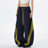 Boogzel Apparel 90's Side Stripe Baggy Sweatpants, view 6