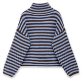 Boogzel Apparel 90s Striped Knit Zip-Up Cardigan, view 4