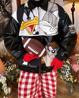 Boogzel Apparel 90s Style Oversized Leather Jacket, view 5