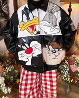 Boogzel Apparel 90s Style Oversized Leather Jacket, view 6