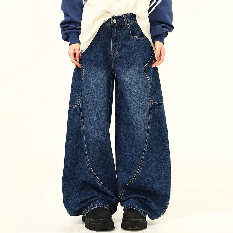 Boogzel Apparel 90s Style Wide Leg Jeans