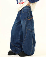 Boogzel Apparel 90s Style Wide Leg Jeans, view 3