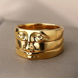 Boogzel Apparel Abstract Face Ring, view 2