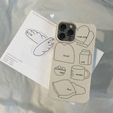 Boogzel Apparel Aesthetic Breakfast iPhone Case, view 4