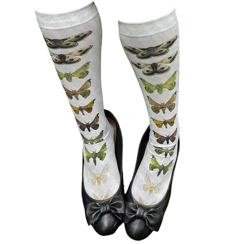 Boogzel Apparel Aesthetic Butterfly Knee High Socks
