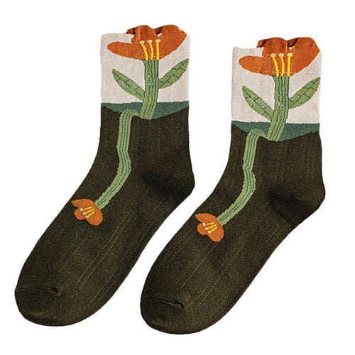 Boogzel Apparel Aesthetic Flower Socks