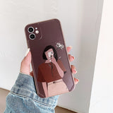 Boogzel Apparel Aesthetic Girl iPhone Case, view 2