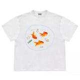 Boogzel Apparel Aesthetic Goldfish Graphic T-Shirt, view 3