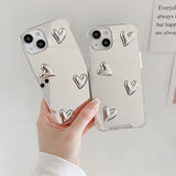 Boogzel Apparel Aesthetic Heart Mirror iPhone Case, view 2