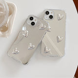 Boogzel Apparel Aesthetic Heart Mirror iPhone Case, view 3