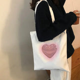 Boogzel Apparel Aesthetic Heart Tote Bag, view 3