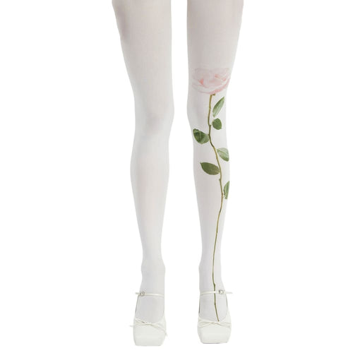 Boogzel Apparel Aesthetic Rose Print Tights