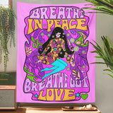 Boogzel Apparel Breathe in Peace Wall Tapesrty, view 2