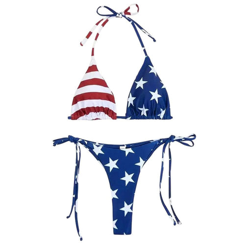 Boogzel Apparel All American Girl USA Flag Bikini Set