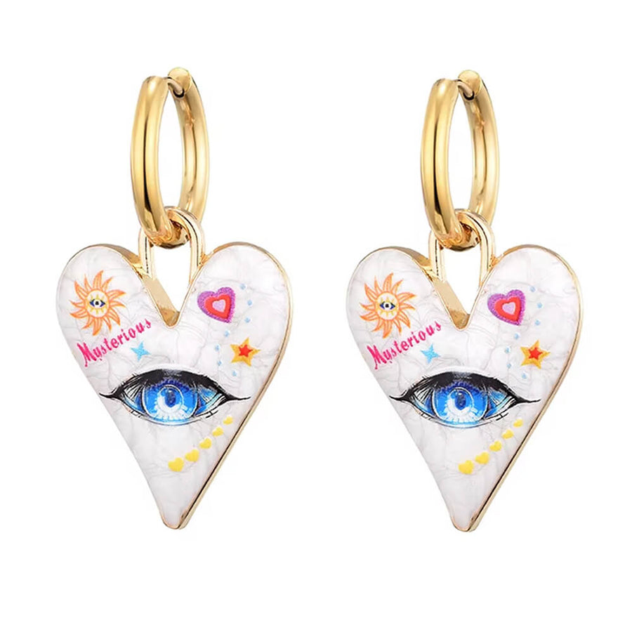 Boogzel Apparel All-Seeing Heart Earrings
