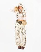 Boogzel Apparel Alpha Aura Leopard Fur Hooded Vest, view 6