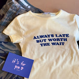 Boogzel Apparel Always Late Graphic T-Shirt, view 4