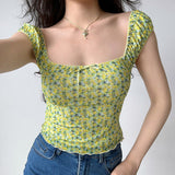 Boogzel Apparel Amalfi Lemon Cropped Top, view 2