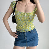 Boogzel Apparel Amalfi Lemon Cropped Top, view 5