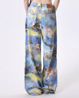 Boogzel Apparel Angel Cat Print Wide-Leg Pants, view 3