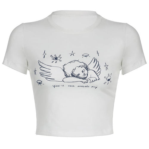 Boogzel Apparel Angel Print Crop Top