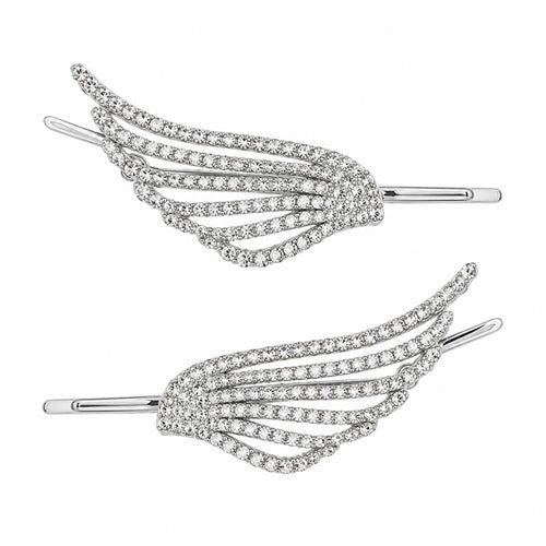 Boogzel Apparel Angel Wings Rhinestone Hair Pins