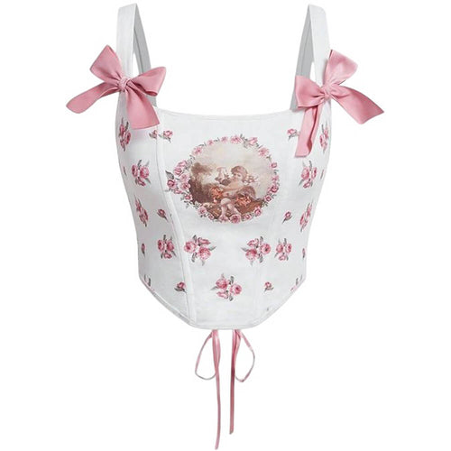 Boogzel Apparel Angelcore Bow Straps Corset