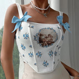 Boogzel Apparel Angelcore Bow Straps Corset, view 2