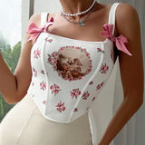 Boogzel Apparel Angelcore Bow Straps Corset, view 3
