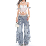 Boogzel Apparel Angelcore Sheer Lace Corset Top, view 5