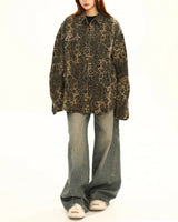 Boogzel Apparel Animal Attraction Leopard Oversized Jacket, view 2