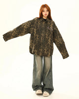 Boogzel Apparel Animal Attraction Leopard Oversized Jacket, view 3