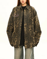 Boogzel Apparel Animal Attraction Leopard Oversized Jacket, view 5