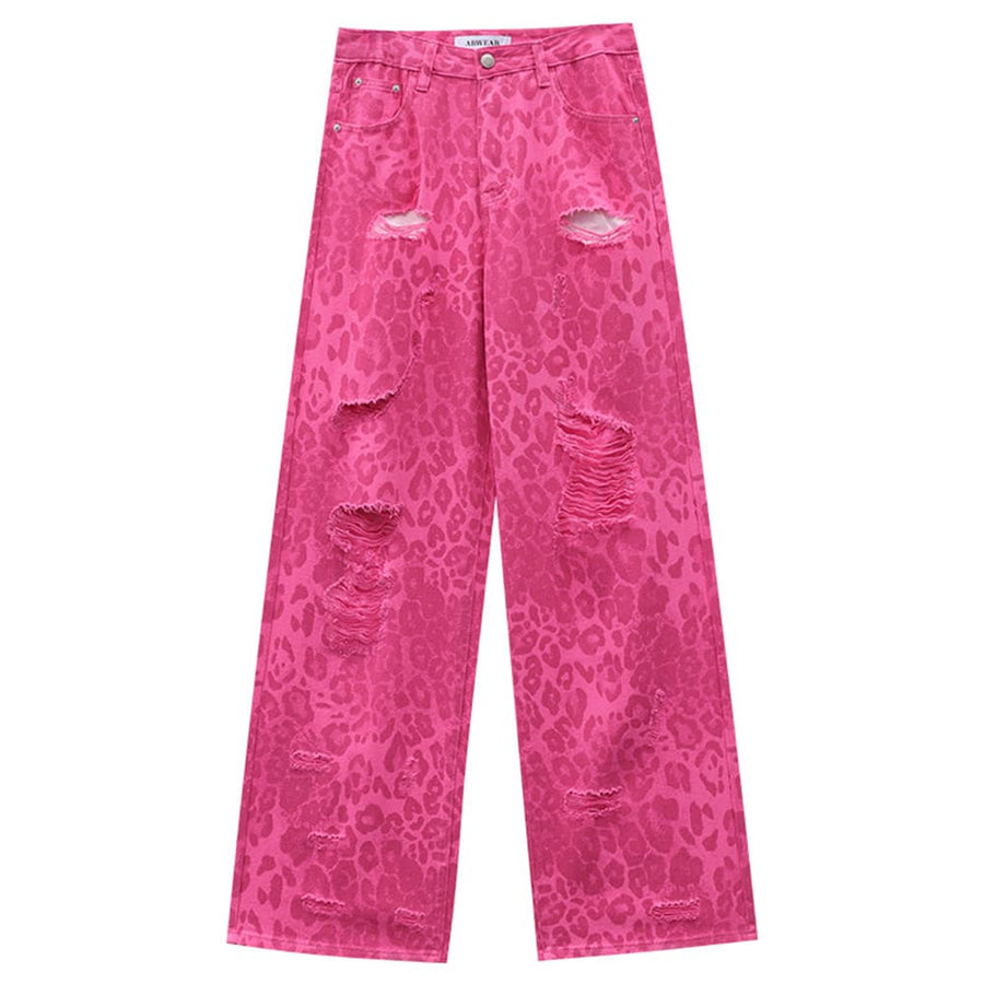 Boogzel Apparel Animal Behavior Pink Wide Leg Jeans