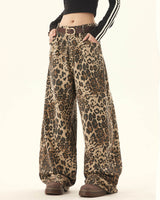 Boogzel Apparel Animal Instincts Leopard Print Wide-Leg Pants, view 2
