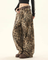 Boogzel Apparel Animal Instincts Leopard Print Wide-Leg Pants, view 3