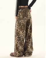 Boogzel Apparel Animal Instincts Leopard Print Wide-Leg Pants, view 5