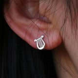 Boogzel Apparel Apollo Lyre Asymmetrical Earrings, view 2