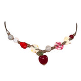Boogzel Apparel Apple Beaded Necklace, view 2