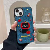 Boogzel Apparel Apple Cat Embroidery iPhone Case, view 2