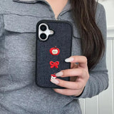 Boogzel Apparel Apple Core Denim iPhone Case, view 3