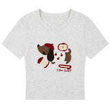 Boogzel Apparel Apple Dog Fuzzy Graphic T-Shirt, view 2