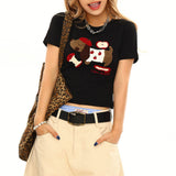 Boogzel Apparel Apple Dog Fuzzy Graphic T-Shirt, view 5