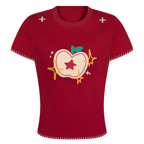Boogzel Apparel Apple Embroidered T-Shirt