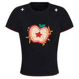 Boogzel Apparel Apple Embroidered T-Shirt, view 3