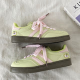 Boogzel Apparel Apple on Toe Green Sneakers, view 4