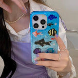 Boogzel Apparel Aquaria Fishes iPhone Case, view 4
